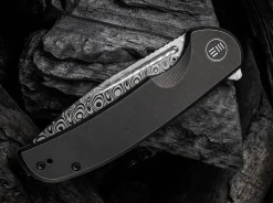 Beacon Damascus Titanium Black|WE Knife Clearance