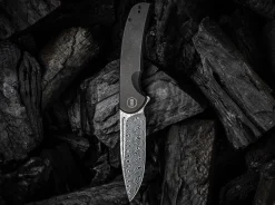 Beacon Damascus Titanium Black|WE Knife Clearance