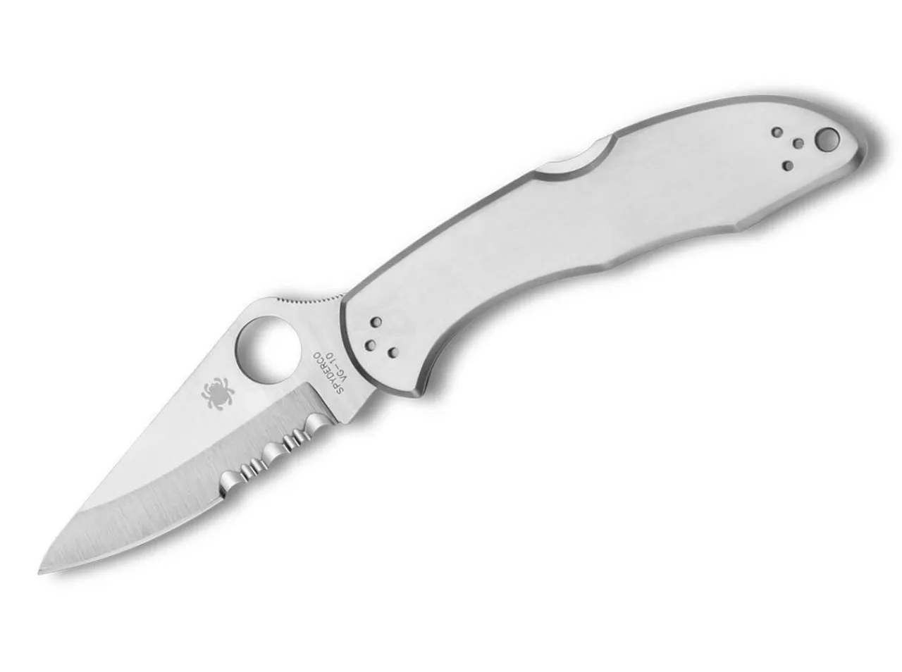 Delica 4 Stainless Steel Combination|Spyderco New