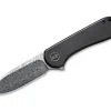 Elementum Damascus Titanium Black|WE Knife Outlet
