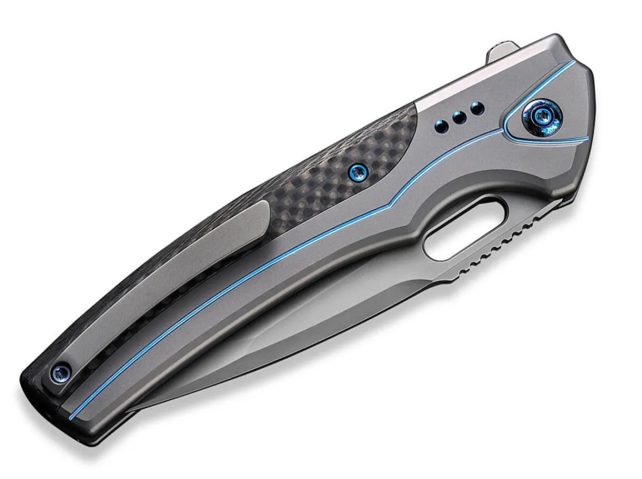 Exciton Titanium Cf Grey & Blue Ltd|WE Knife Best