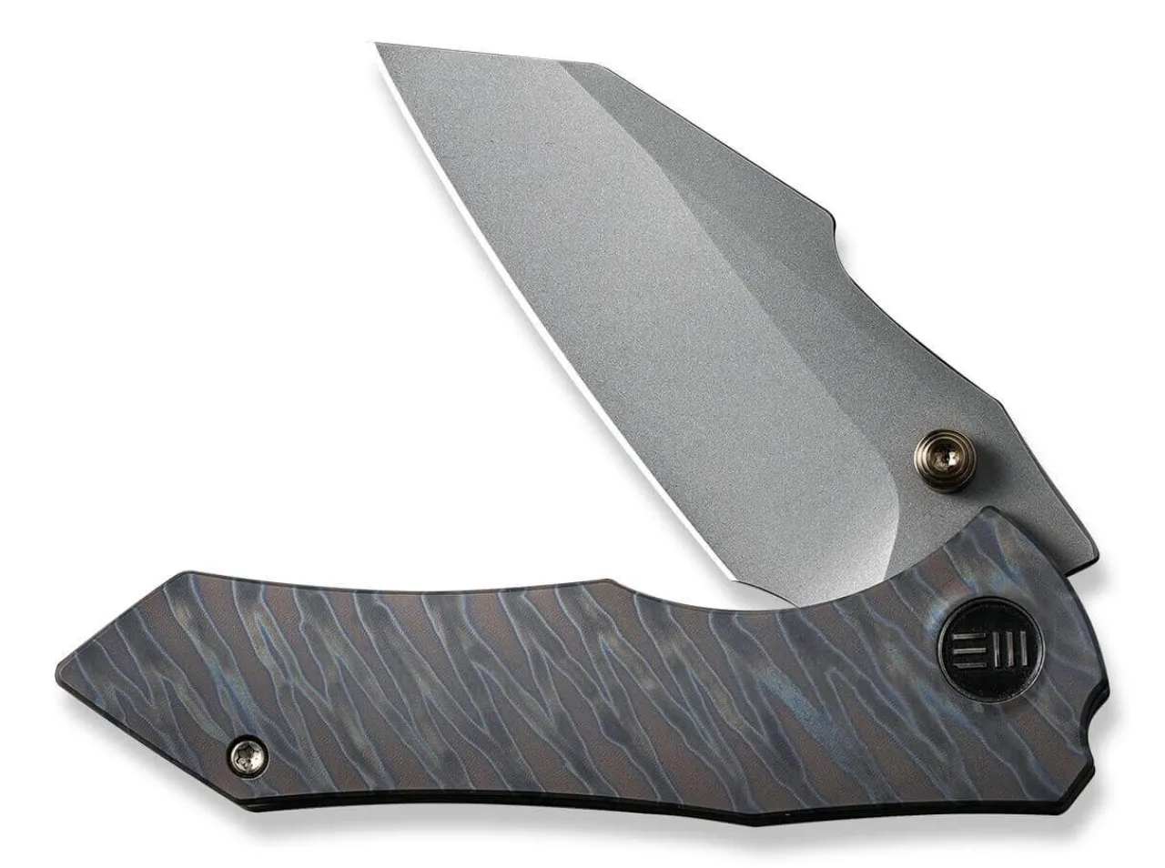 High-Fin Titanium Grey Tiger Stripe|WE Knife Clearance