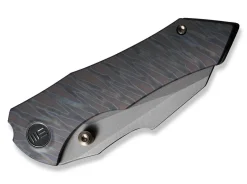 High-Fin Titanium Grey Tiger Stripe|WE Knife Clearance