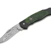 Junior Scout Lightweight Curly Birch Green Damascus|Böker Manufaktur Solingen Clearance