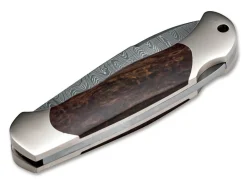 Junior Scout Spearpoint Curly Birch Damascus|Böker Manufaktur Solingen Best