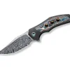 Magnetron Black Nebula Fat Carbon Damascus|WE Knife Hot
