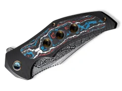 Magnetron Black Nebula Fat Carbon Damascus|WE Knife Hot