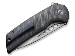 Mini Malice Button Lock Tiger Stripe Flamed Titanium|WE Knife Online