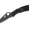 Pacific Salt Black Serrated|Spyderco Outlet