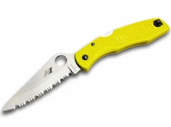 Pacific Salt Yellow Serrated|Spyderco Outlet