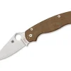 Para Military 2 Brown Micarta Cruwear|Spyderco