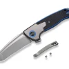 Press Check Titanium G10 Black Blue Tanto|WE Knife Online