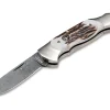 Scout Spearpoint Stag Damascus|Böker Manufaktur Solingen Outlet