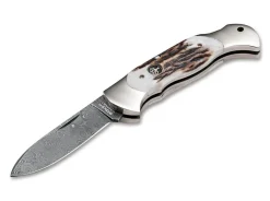 Scout Spearpoint Stag Damascus|Böker Manufaktur Solingen Outlet