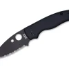 Shaman All Black Serrated|Spyderco